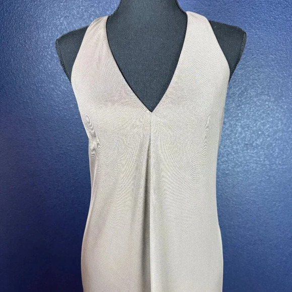 Tibi Greige (gray/beige) V-Neck Sleeveless Maxi Dress, Size Small - Picture 3 of 9